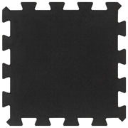 Piastrelle per Pavimenti in Gomma 9 pz Nere 16 mm 30x30 cm 155670