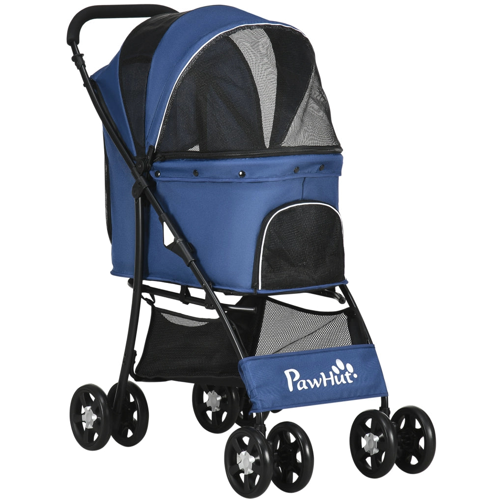 Carrello pieghevole per animali domestici ¨C zephmum ¨C blu 81x48x99 cm