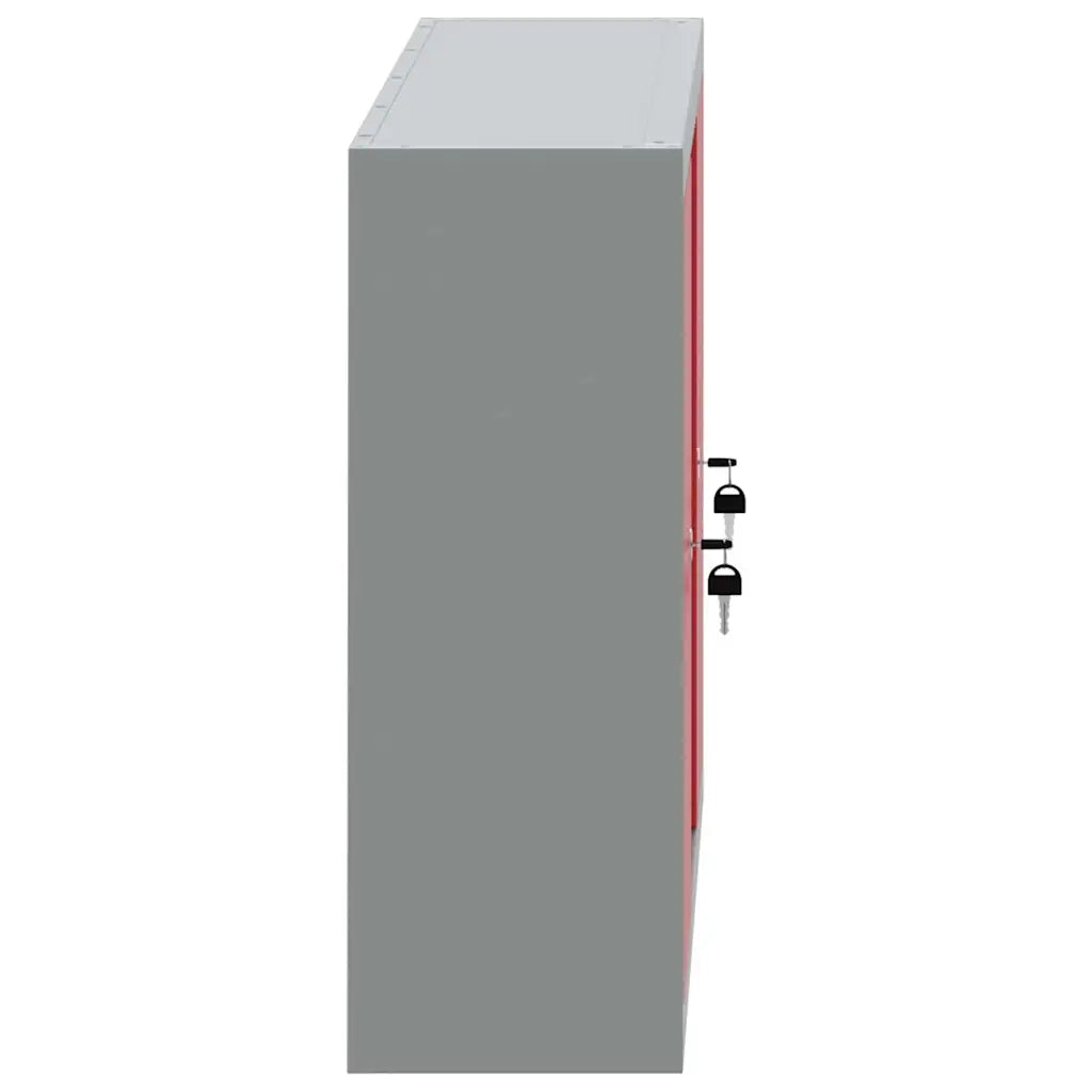 Mobile per attrezzi con blocco Rosso e Grigio 100 x 20 x 55 cm CFW7065715