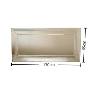 Cavezzo, Specchio Forma Rettangolare, 2.2x65h cm Argento