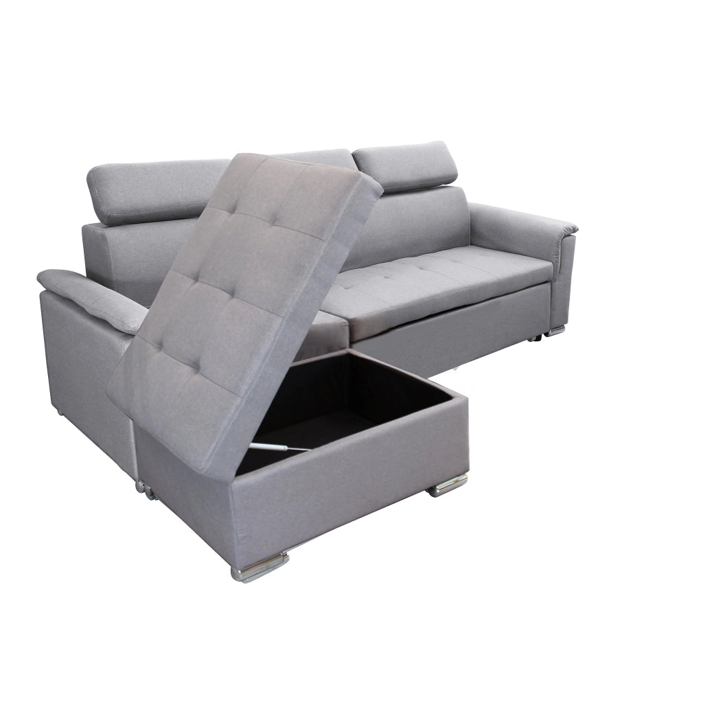 Divano Letto con penisola in Tessuto cm 234x148x84 - ALF