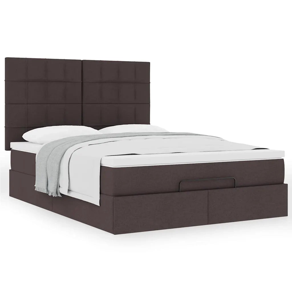 Struttura Letto Pouf con Materasso 140x190 cm in Tessuto 3313157