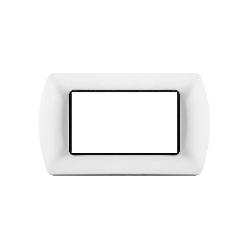 PLACCHETTA PLACCA BIANCO COMPATIBILE LIVING 3 POSTI COPRI INTERRUTTORE CL 119