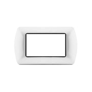 PLACCHETTA PLACCA BIANCO COMPATIBILE LIVING 3 POSTI COPRI INTERRUTTORE CL 119