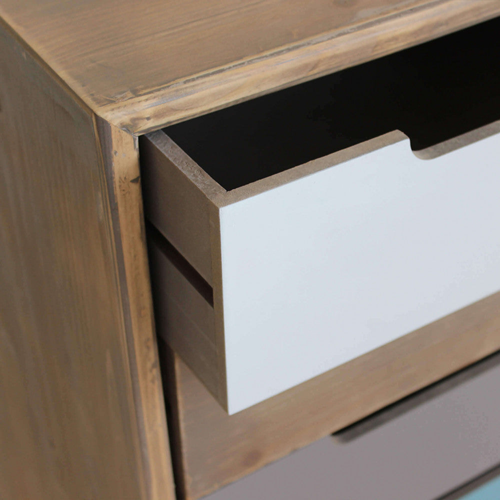 Cassettiera Darwin 45x36,5x81,5 h cm in Legno Multicolor