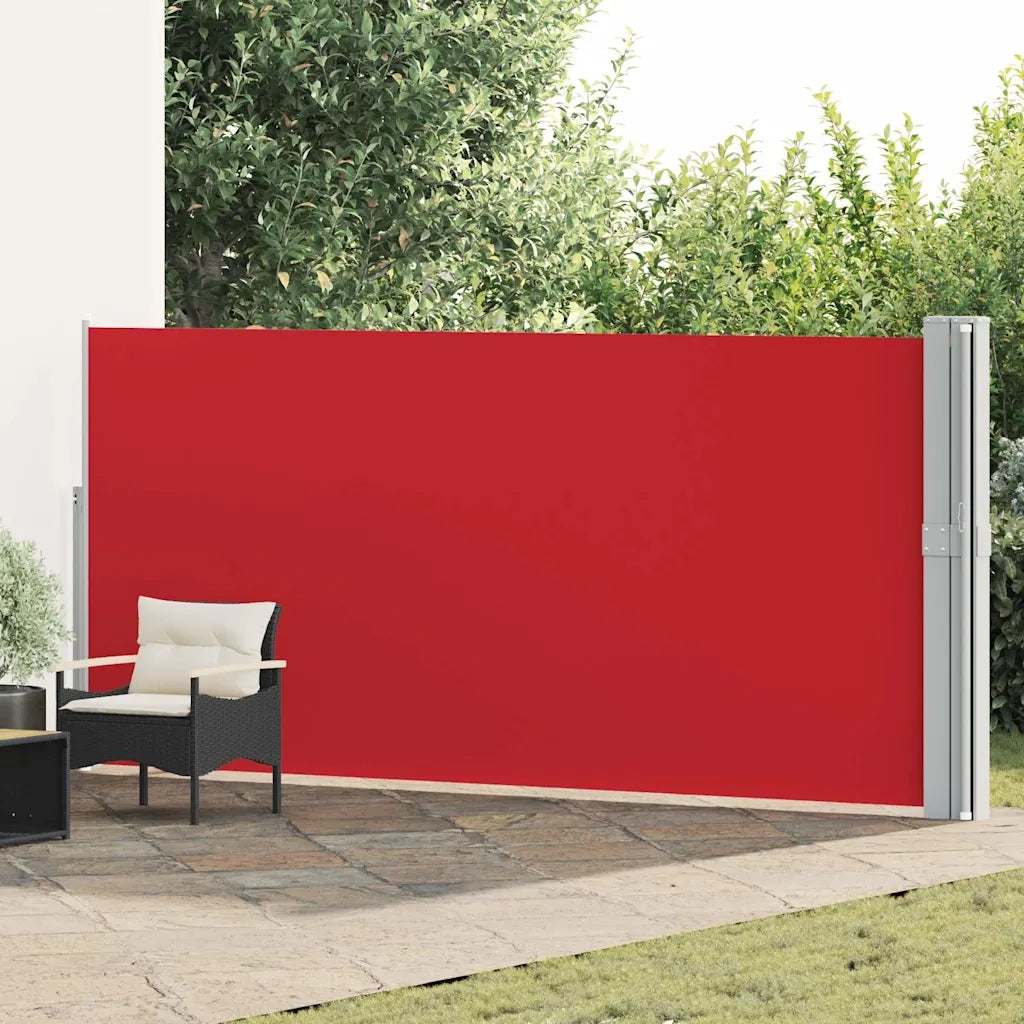 Tenda Laterale Retrattile per Patio-Tenda parasole per balcone 170x1200 cm Rossa