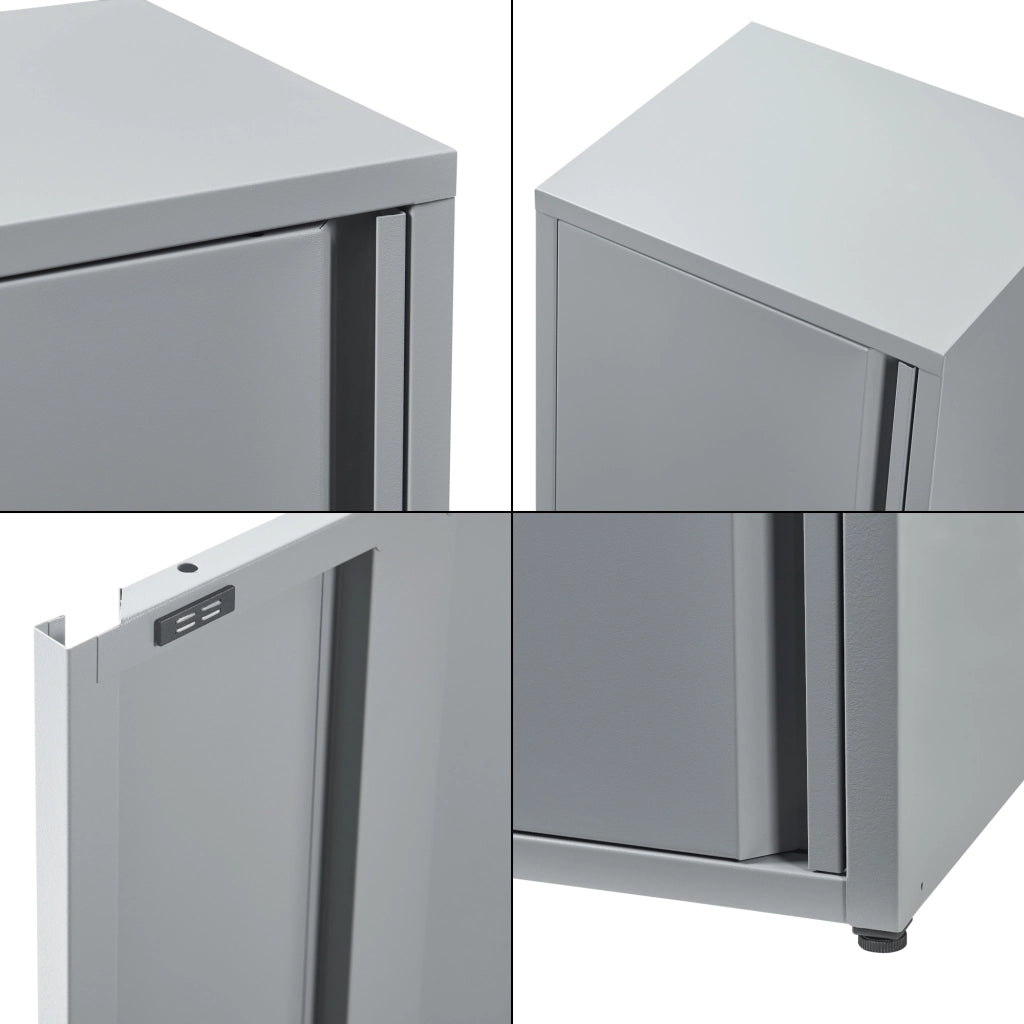 Armadio a Colonna Burlöv in Metallo Mobile per Archivio 88 x 40 x 35 cm Grigio [en.casa]