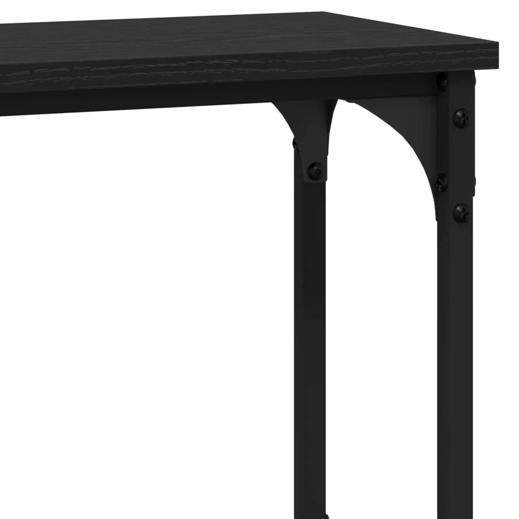 Table console Chêne noir 100 x 22,5 x 75 cm Bois d'ingénierie