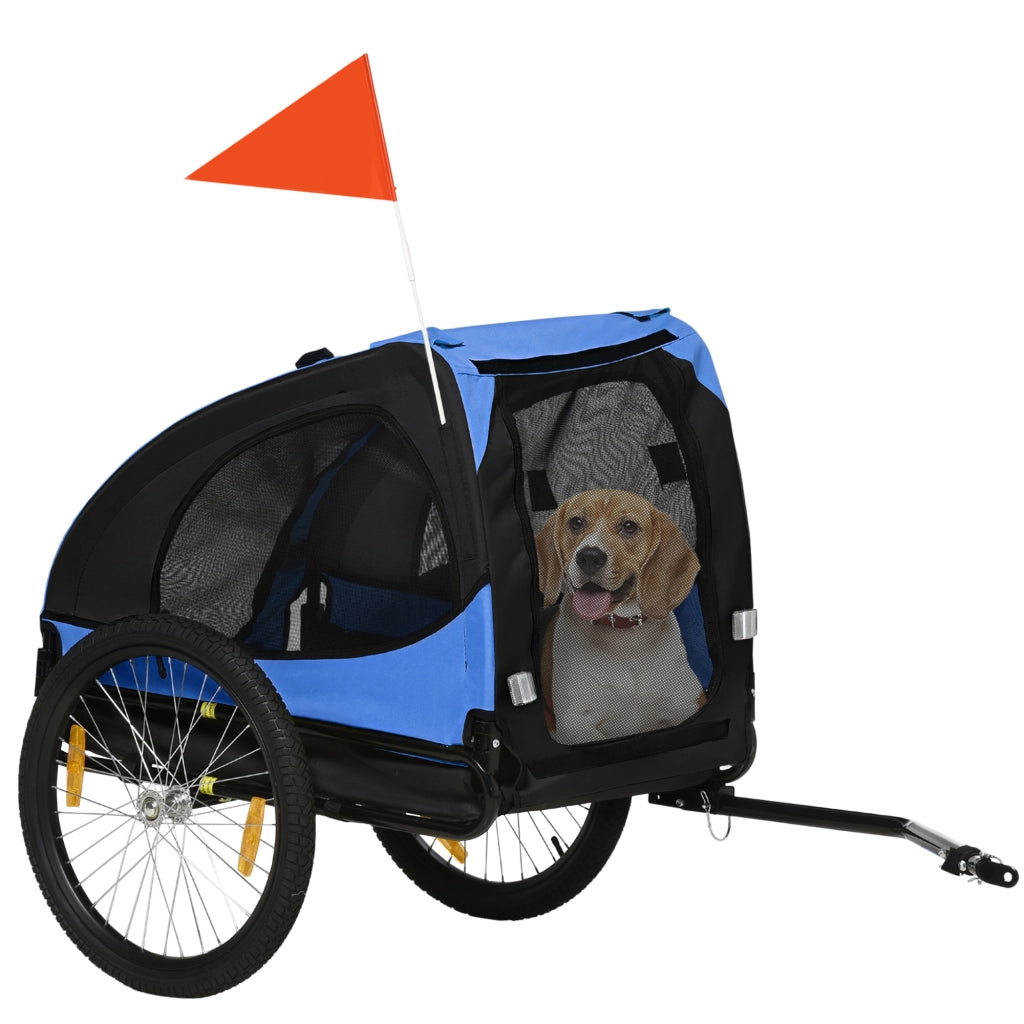 Trasportino per cani pieghevole ¨C zephmum ¨C blu, Oxford, acciaio, 140x71x83 cm