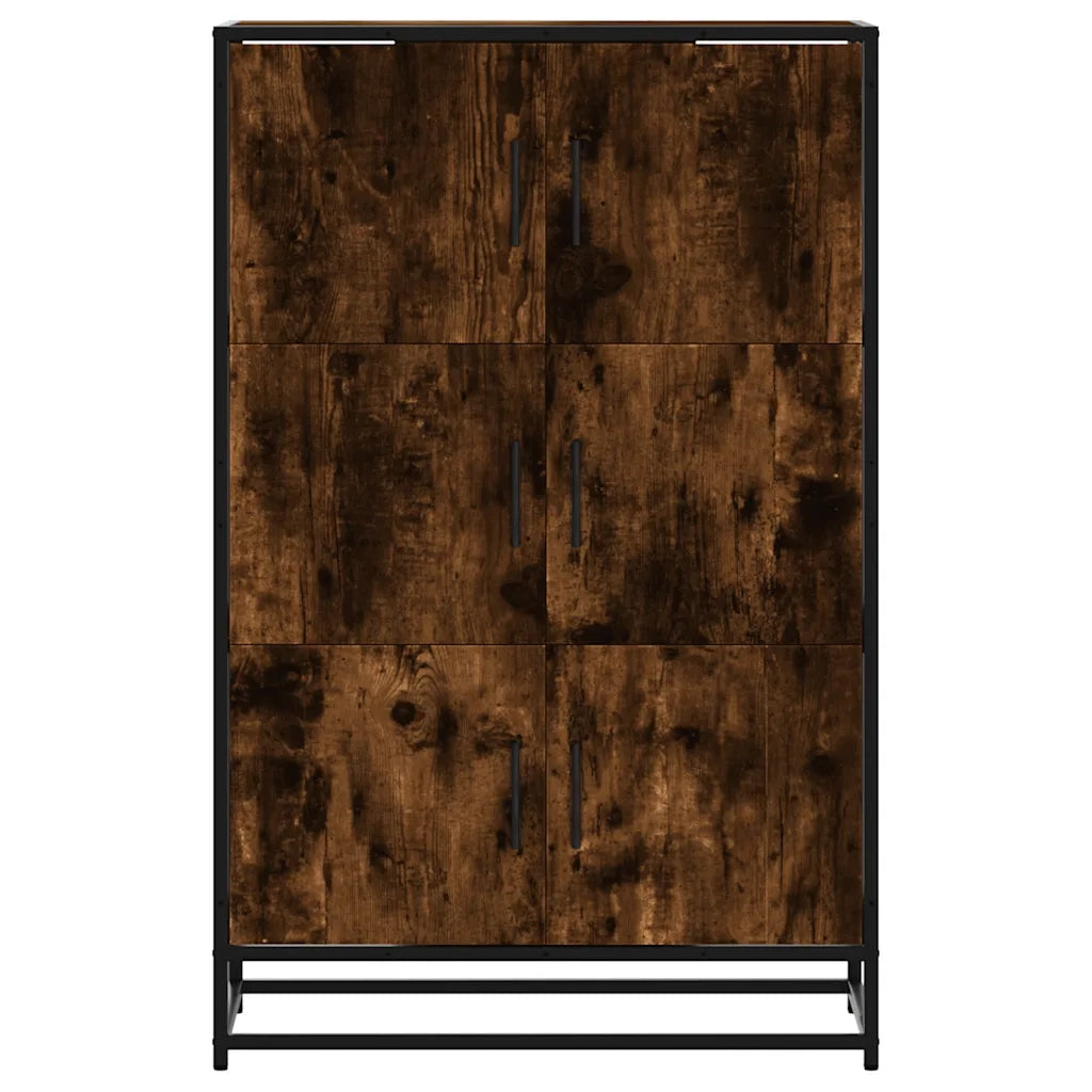 Credenza Rovere Fumo 68x35x106,5 cm Legno Multistrato Metallo 849071