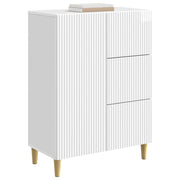 Credenza | Madia | Buffet da pranzo | Armadio da pranzo Bianco Lucido 66 x 34,5 x 90 cm Legno ingegnerizzato