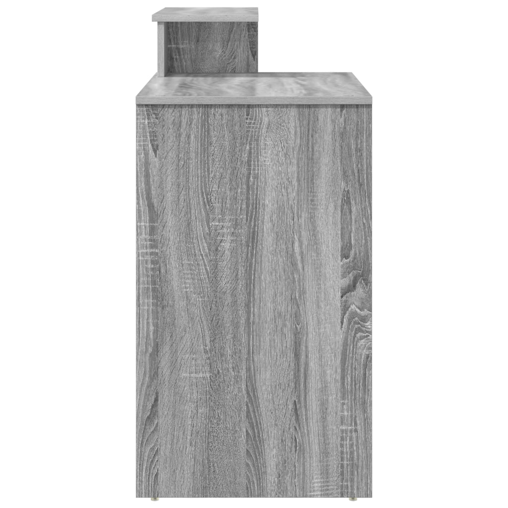 Scrivania con storage grigio sonoma 120.5x44x88.5 cm legno ingegnerizzato