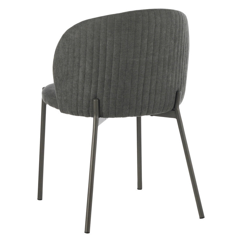 Set di 4 Sedie Shelly In Tessuto 320gr Grigio Scuro Dimensione 55x45x80cm