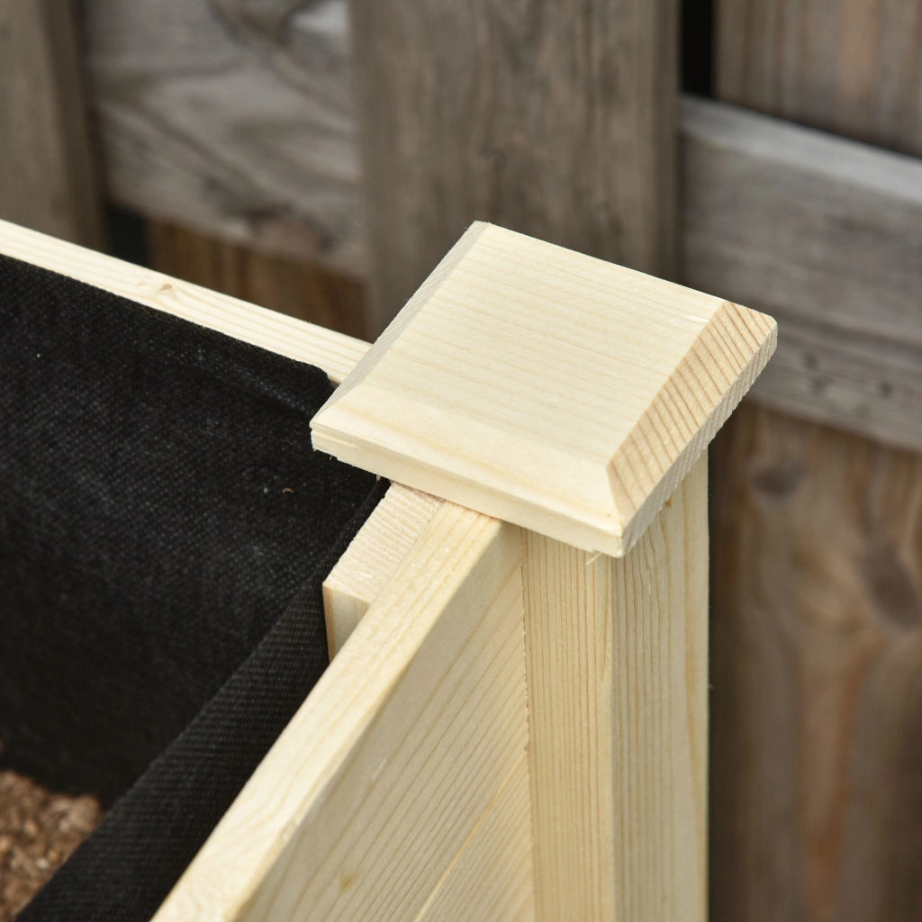 Fioriera da Giardino con Ruote ¨C Zephmum ¨C Legno Massello Pino