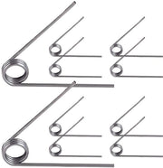 Set di torsiospring a V di 10 - Filo di 0.7 mm - Diametro esterno di 4.5 mm - 3 Avvolgimenti - 60° di rotazione - Acciaio inossidabile - Torsiospring