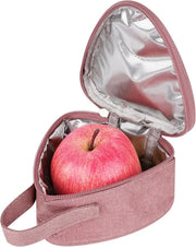Borsa da snack riutilizzabile, impermeabile, isolata, contenitore per frutta, piccola scatola per picnic (rosa, mini)