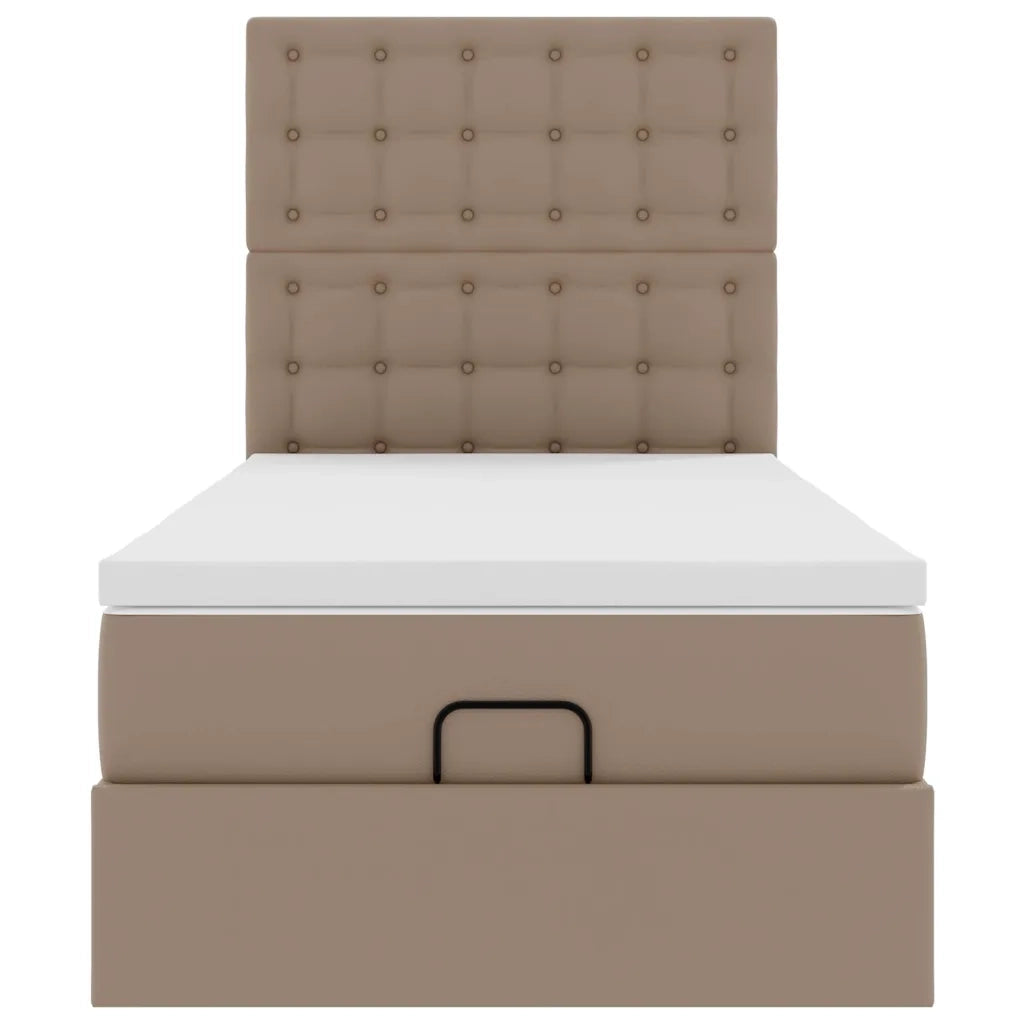 Struttura Letto Pouf con Materasso 90x190 cm Similpelle 3313829