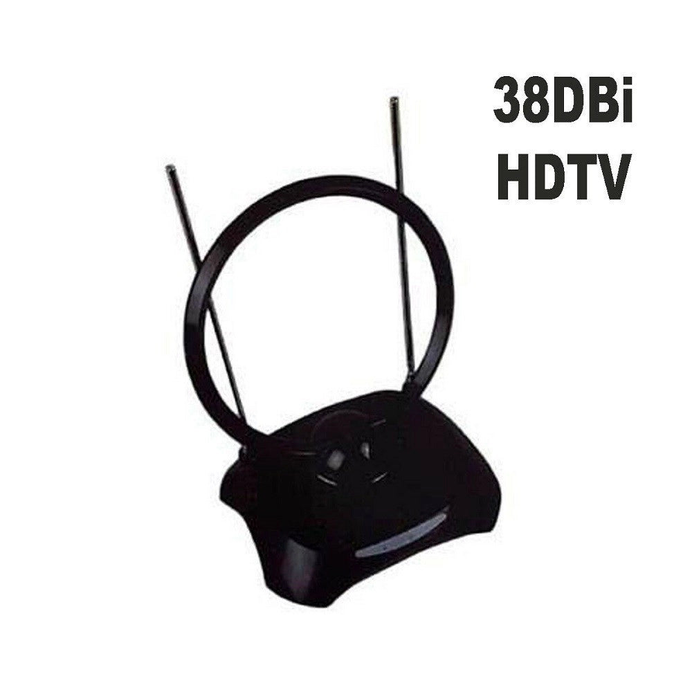 Trade Shop - Antenna Digitale Terrestre Amplificata Interni Segnale Hd Vhf Uhf Hdtv 38dbi -