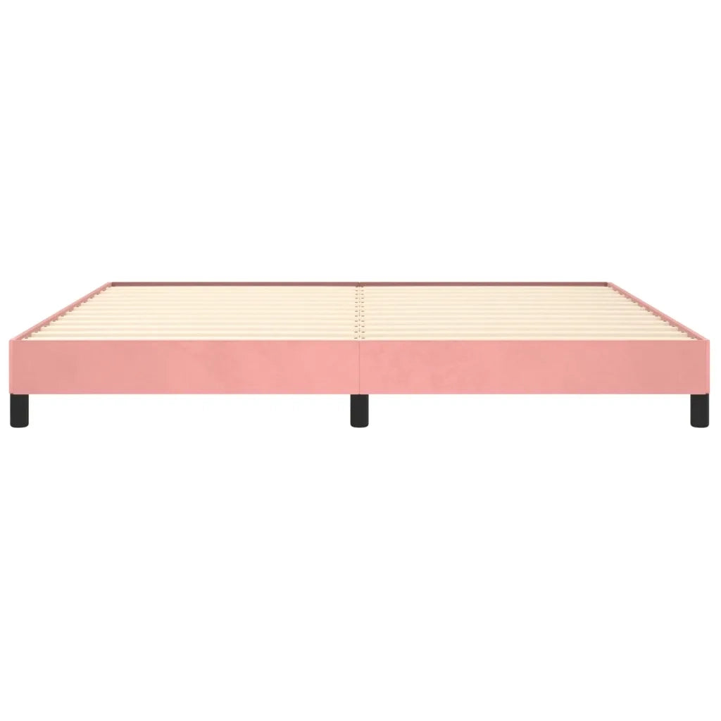 Letto matrimoniale | Letto per adulti | Giroletto Rosa 200x200 cm in Velluto