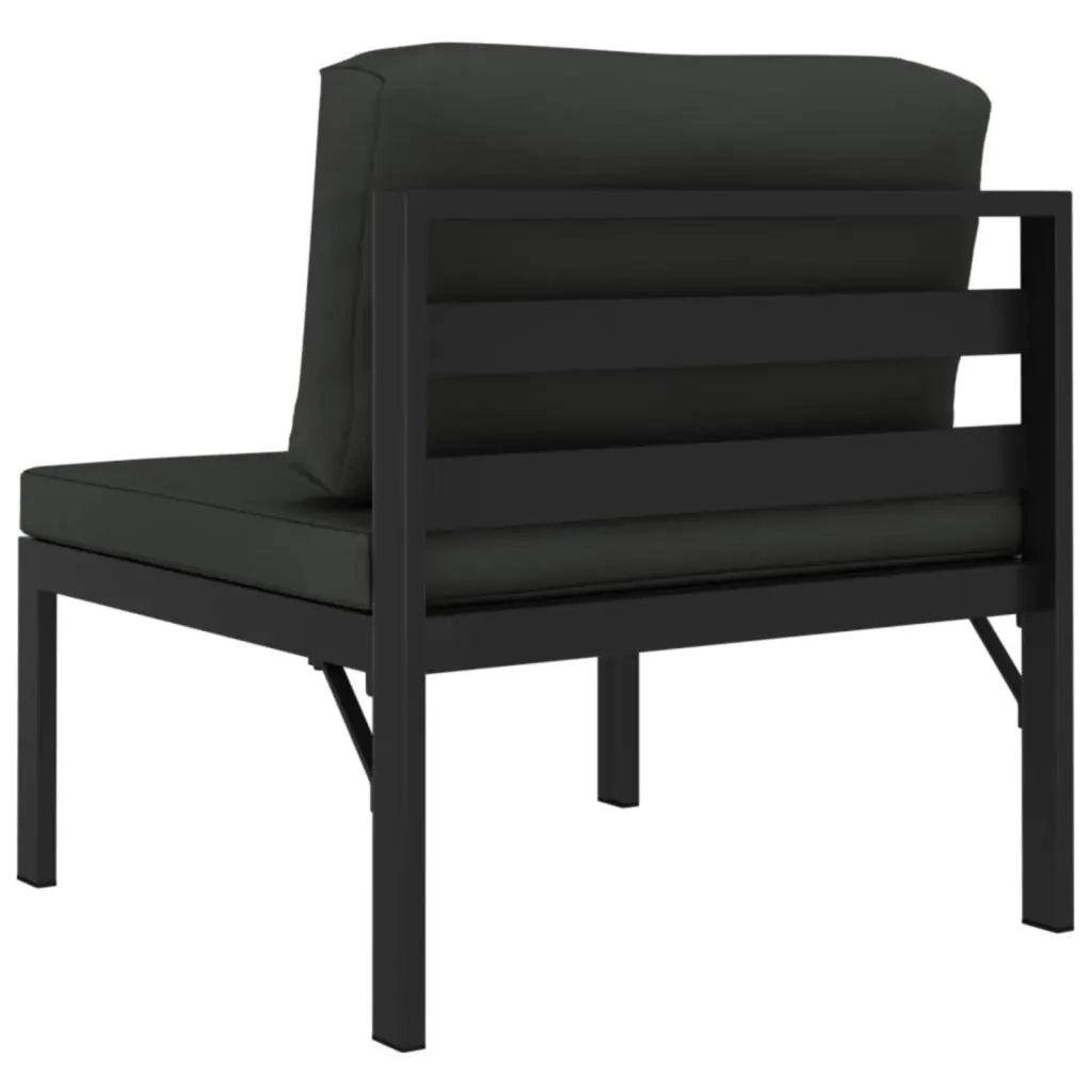 Divano da Giardino a 3 Posti con Cuscini in Alluminio Antracite cod mxl 35811