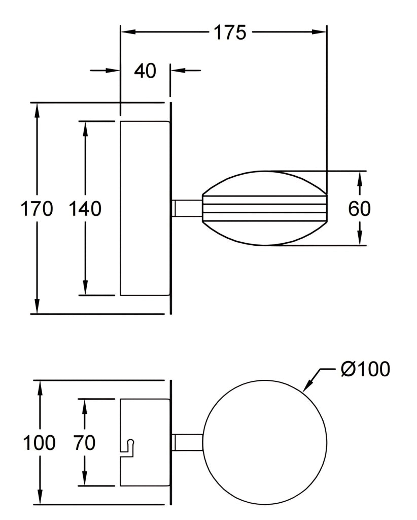 Lampada da Parete Mill in Metallo e Metacrilato, Finitura Nichel Satinato, LED Integrato 16W, Luce Calda 3000K, 1510 lm, IP20, Codice 3253-21-178