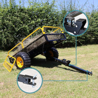 Rimorchio ribaltabile per trattorino 450kg 210x120x70 cm, con laterali rimovibili