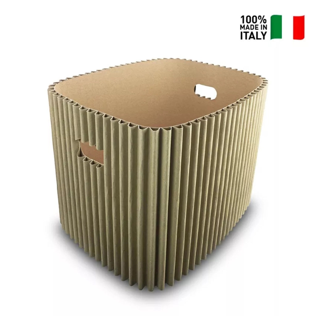 Contenitore grande multiuso Colore: Avana, Materiale: Cartone ondulato, certificato FSC