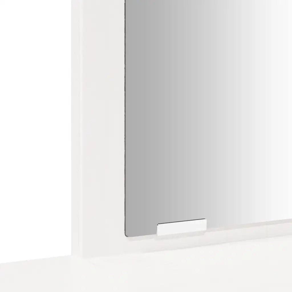Set Toeletta con Specchio Bianco in Legno Massello di Pino 3107835
