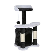 Tiragraffi altezza 65 cm con corda in sisal tiragraffi e giocattoli nero/bianco 16_0000012