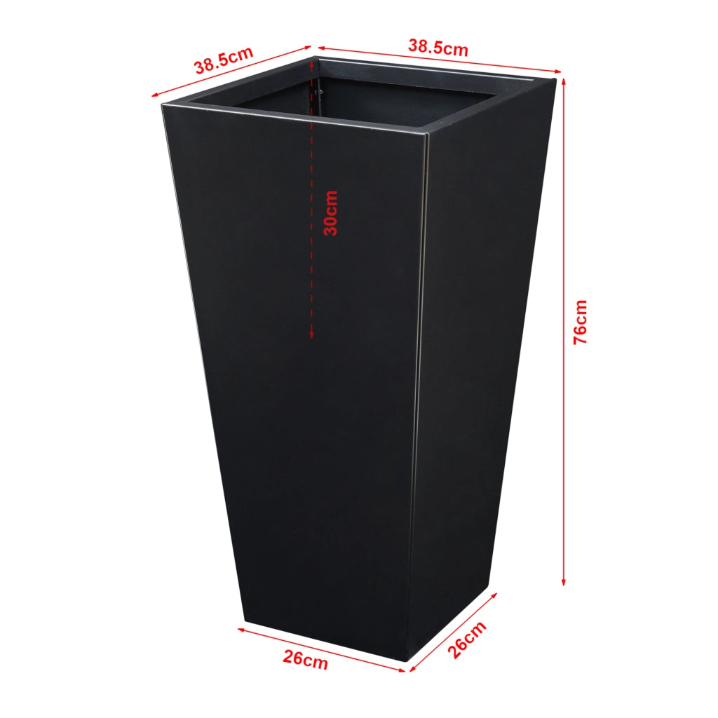 Fioriera Vaargel in Acciaio Portafiori 76x39x39 cm - Nero casa.pro