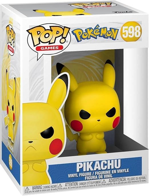 Funko Pop! Games: Pokemon - Grumpy Pikachu - Figura in Vinile da Collezione,Eta 3+