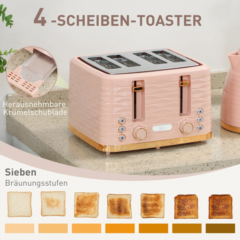 Set Tostapane e Bollitore 2 in 1 ¨C Xylo ¨C 7 Livelli Doratura Rosa