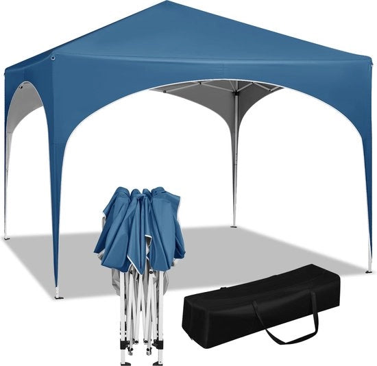 Tenda da Festa Opportuna - Tenda / Giardino / Pergola - Tela Oxford, Acciaio Inossidabile - 300 x 300 x 260 cm - Blu