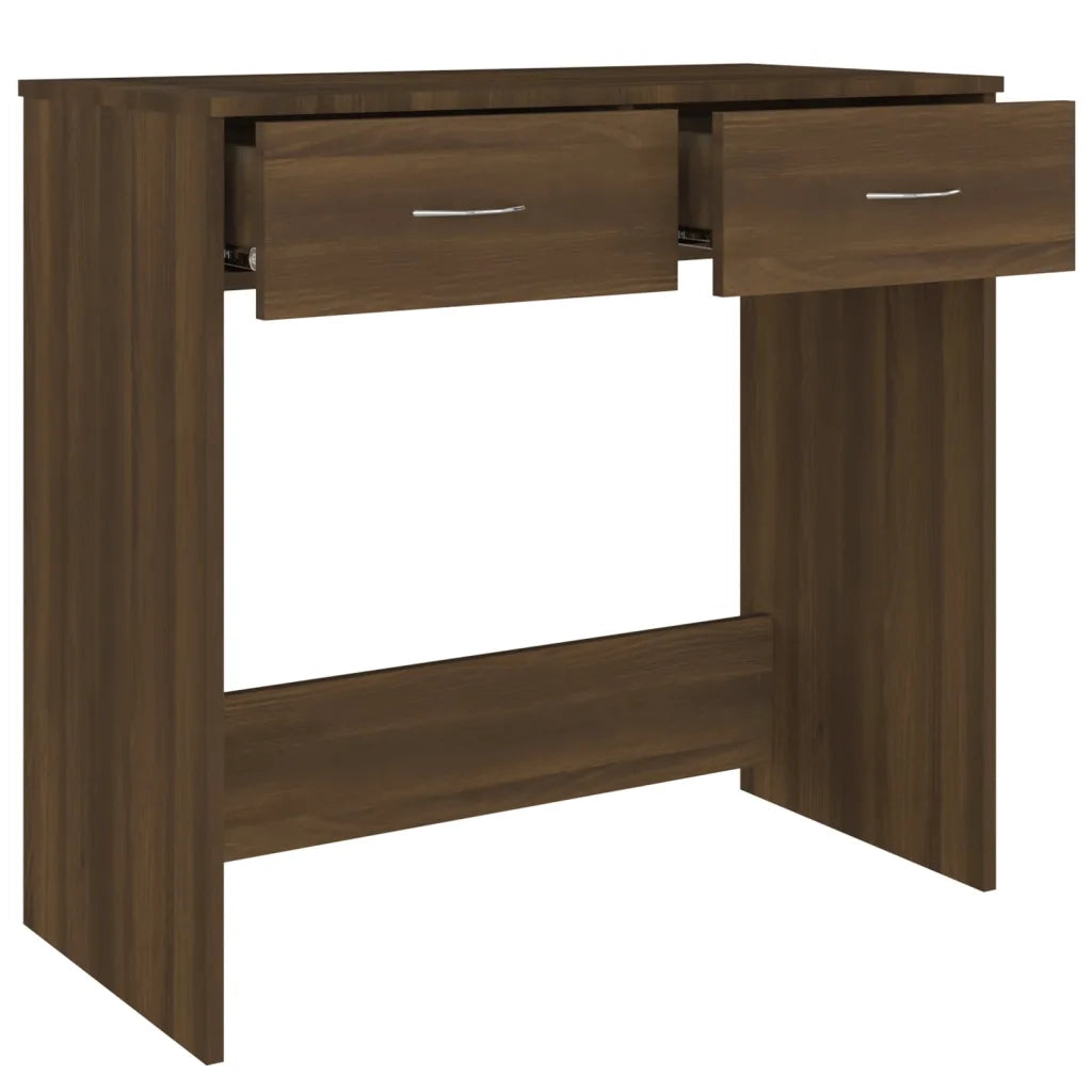 Scrivania | Tavolo da Ufficio Rovere Marrone 80x40x75 cm in Legno Multistrato
