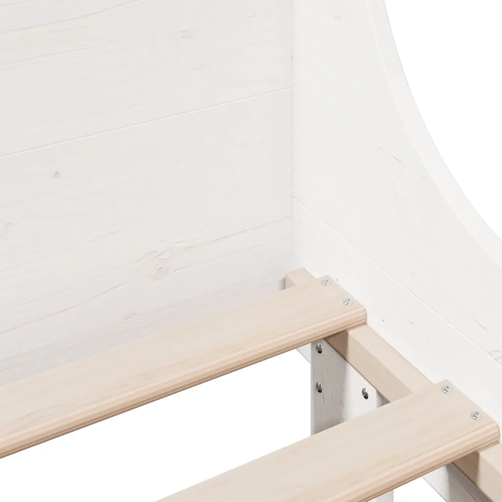 vidaXL Letto senza Materasso Bianco 90x190 cm in Legno Massello Pino