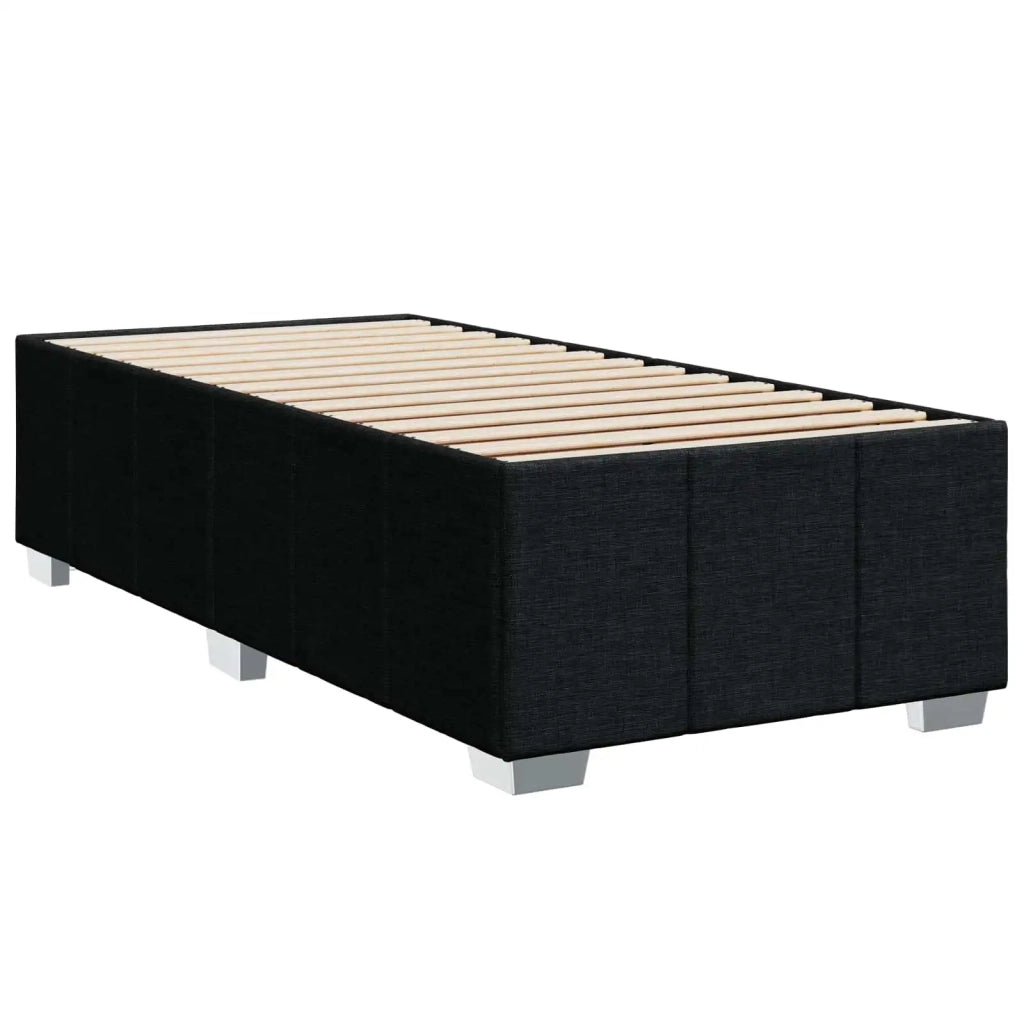 Letto box spring con materasso Nero 100 x 200 cm Tessuto 3451152