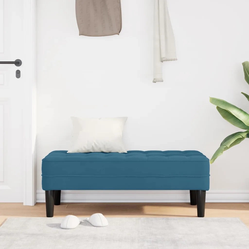 panchina con cuscino Blu 113 x 57 x 39 cm Velluto CFW4713874