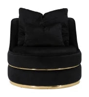 Poltrona Paris Space Nero/Gold cm Ø 84X72