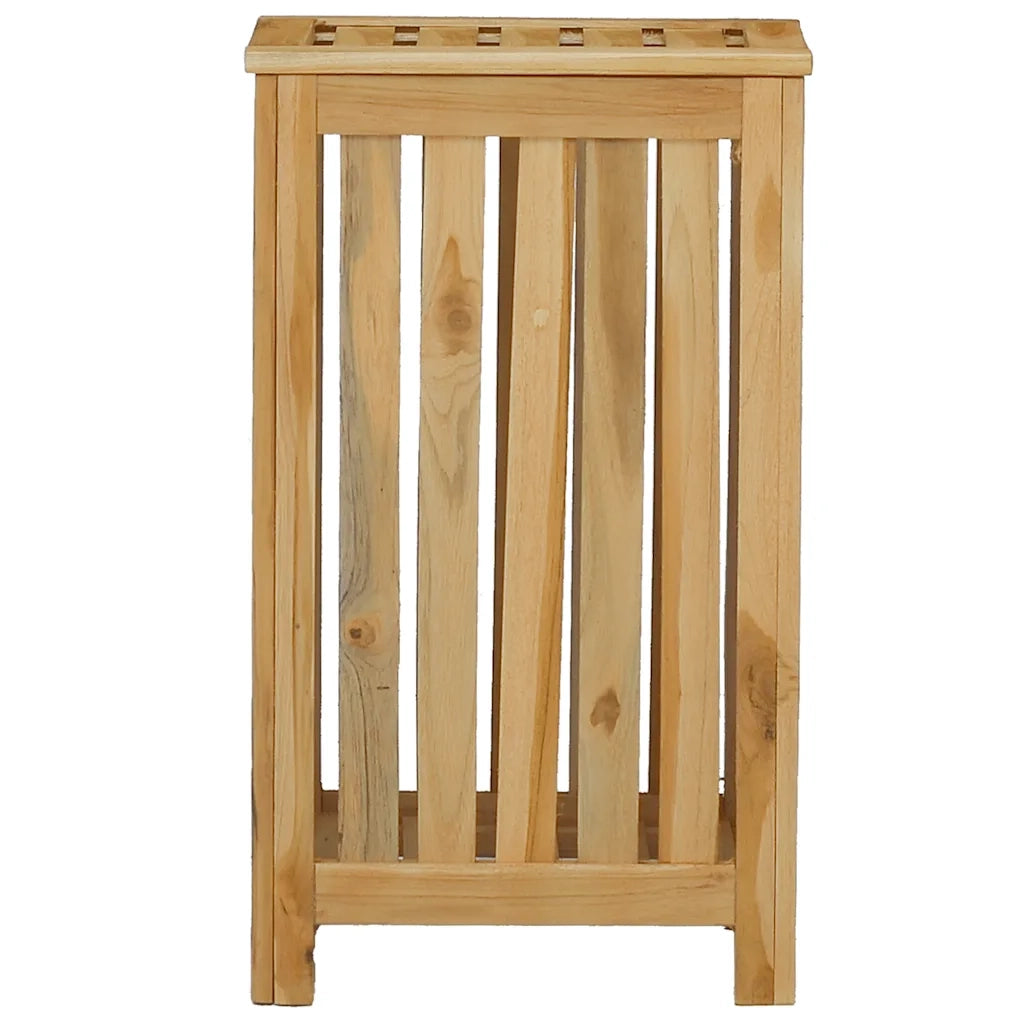 Cesto del Bucato 35x25x60 cm in Legno Massello di Teak 340758