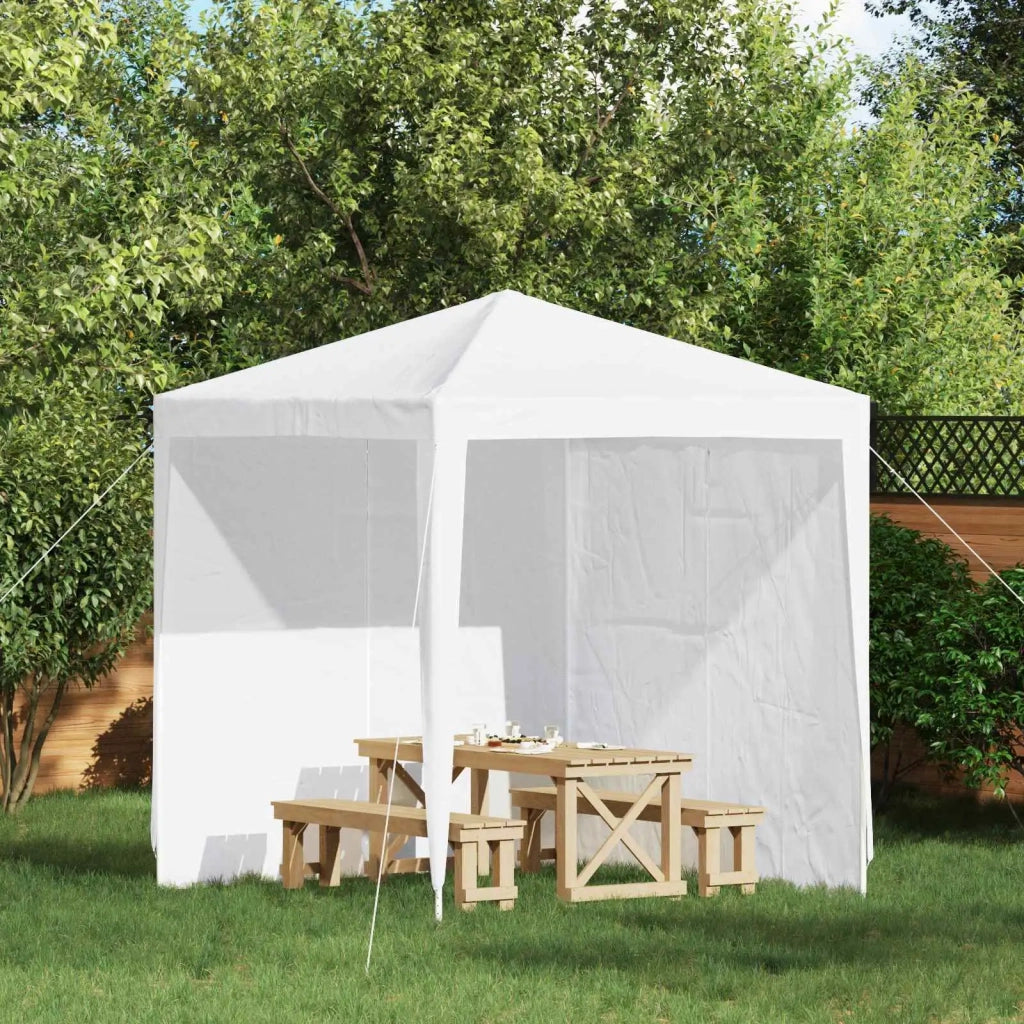 Parete per tenda da festa 2 pcs Bianco 200 x 195 cm 42033009