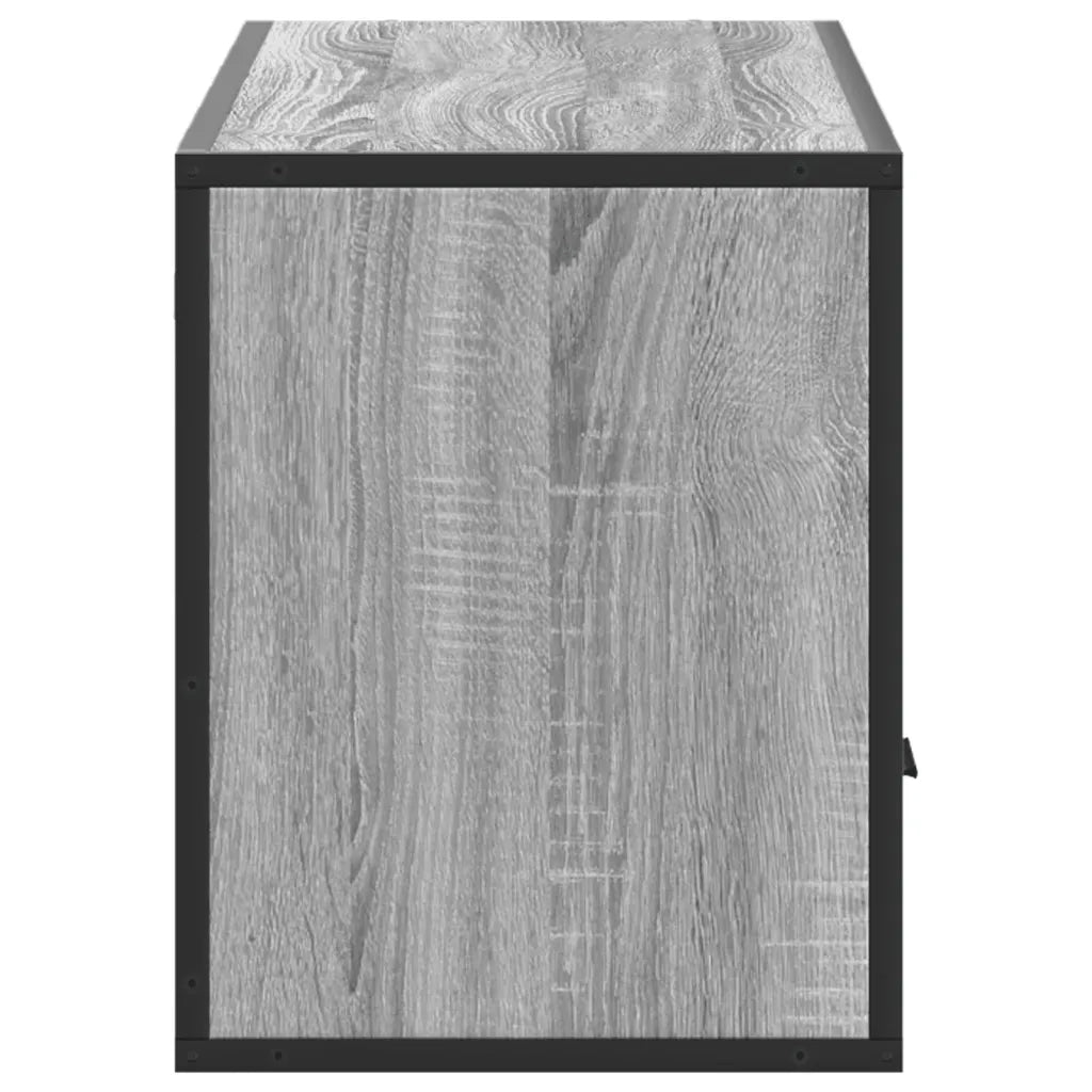 Mobile TV Grigio Sonoma 100x31x39,5cm Legno Multistrato Metallo 848932