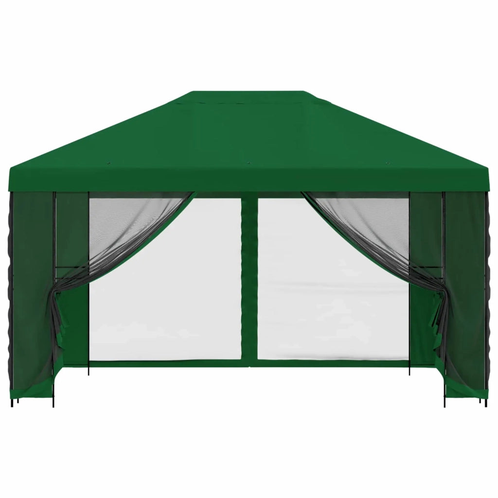Gazebo da giardino con pareti laterali 4 × 3 m Verde 900389