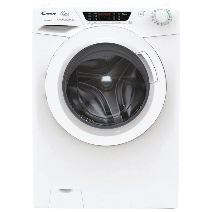 Candy lavatrice carica frontale 13 kg, classe A, 1400 giri, inverter, vapore, Wi-Fi, ciclo igiene, bianco, HES14134TWM-1-S
