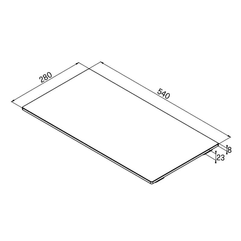 Tagliere Elleci Element Sliding 50 cm in materiale HPL Quercia - ATH010QU