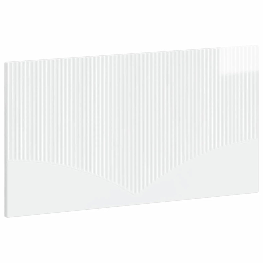 Testiera da Muro HOORN Bianco Lucido Legno ingegnerizzato 897419