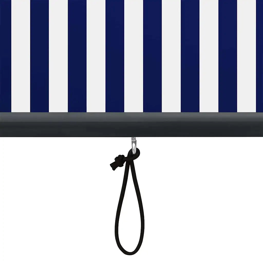 Tenda a rullo-Tenda avvolgibile Blu e Bianco 180 x 250 cm Tessuto e Alluminio