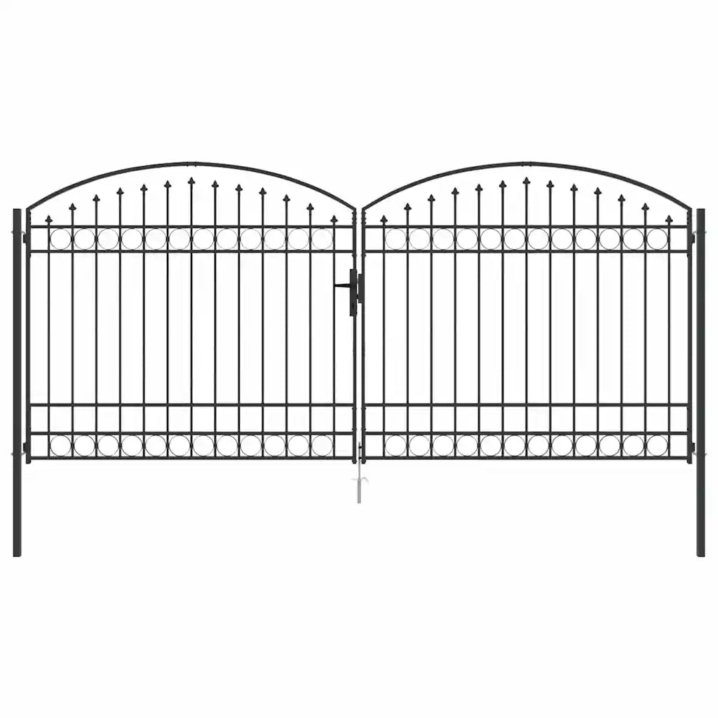 vidaXL Cancello del Recinto Altro Grigio 400 x 175 cm Acciaio