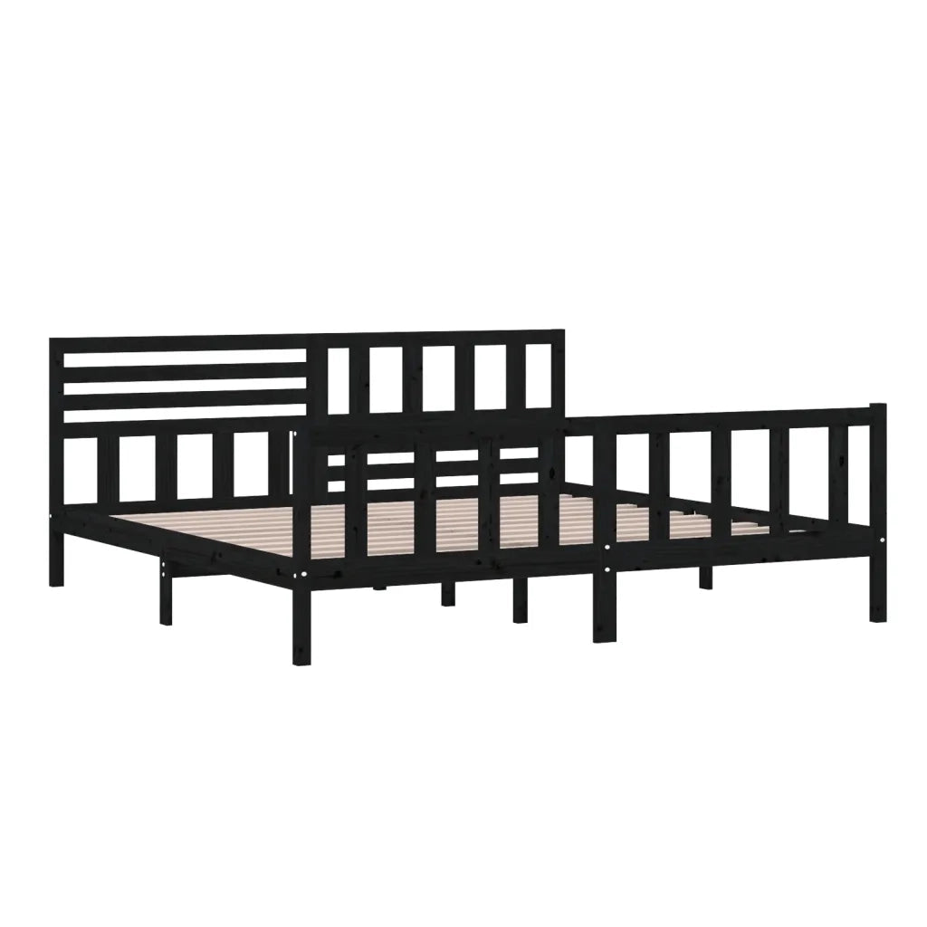 Giroletto Nero in Legno Massello 200x200 cm