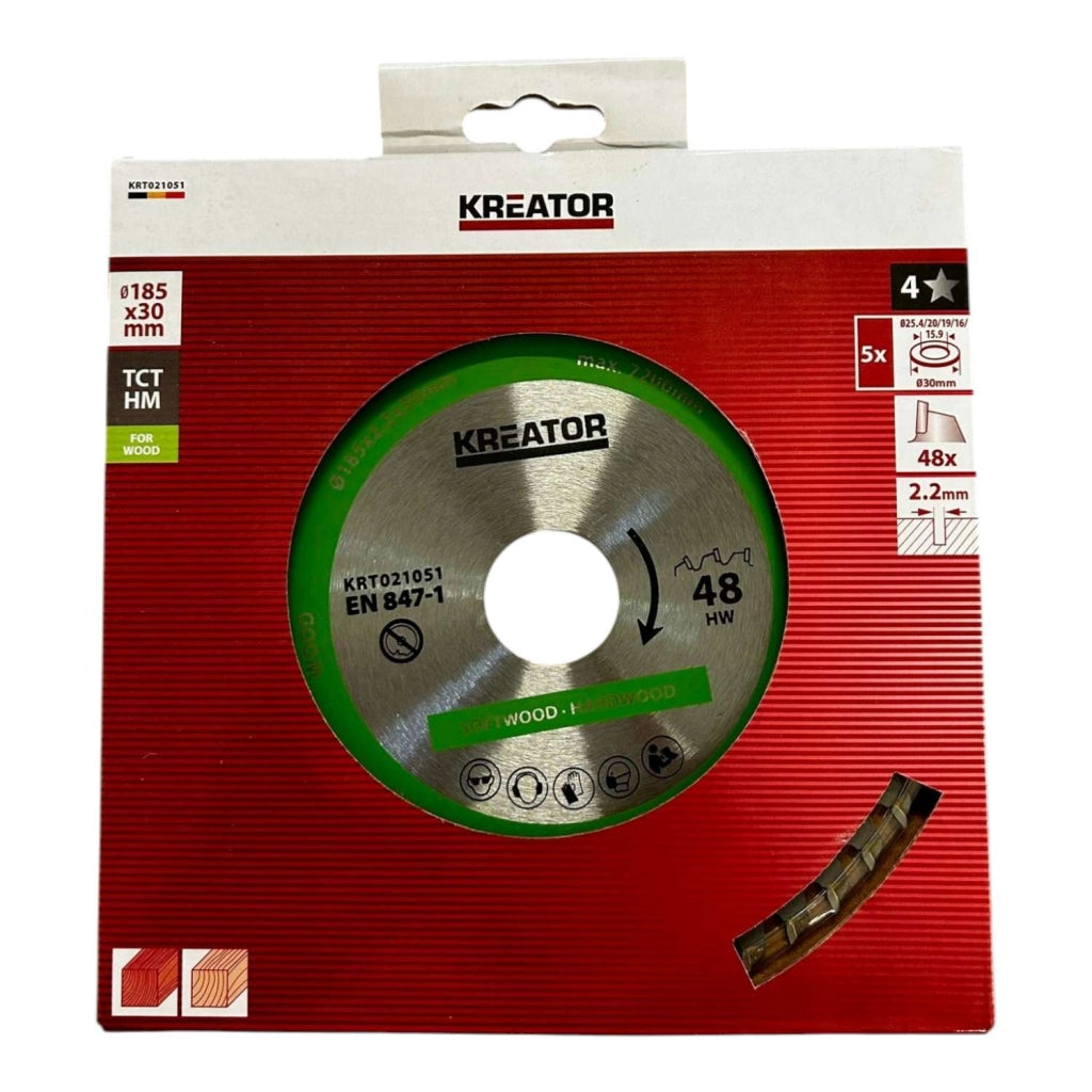 Kreator-Lama di sega circolare per legno  Ø185X30 Mm 48 denti