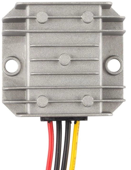 Omvormer AC 110V a DC 12V - Krachtig - Per Auto e Barche - Nero e Rosso - Convertitore di Corrente Auto e Barche - Modello Compactto Optimal - Omvormer Idroprova per in Auto e Barche